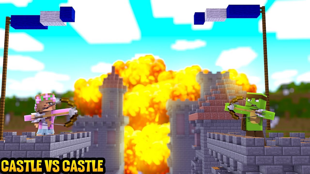 Brother Vs Sister Castle Vs Castle Minecraft Little Kelly - skyblock roblox castle