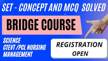 Set MCQ Question | Entrance Set Question Solved | Bridge course Set question solved | class 10 set |