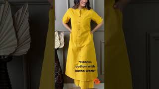 Prattya Launches Fresh Collection Of Fabric Cotton Kurti With Katha Work.