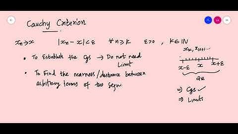 Mathematical Analysis Module II Class 30 Cauchy Criterion Definition and Examples