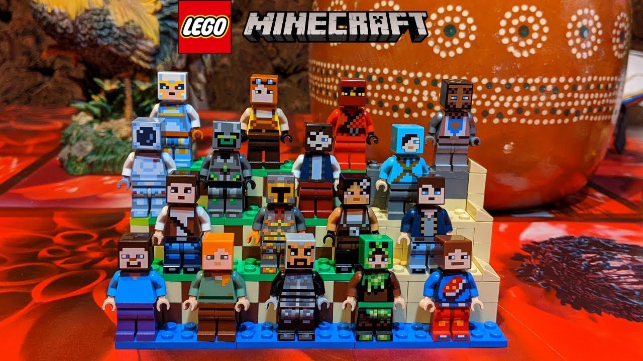 Every Lego Minecraft Minifigure Skin Ever Made Youtube