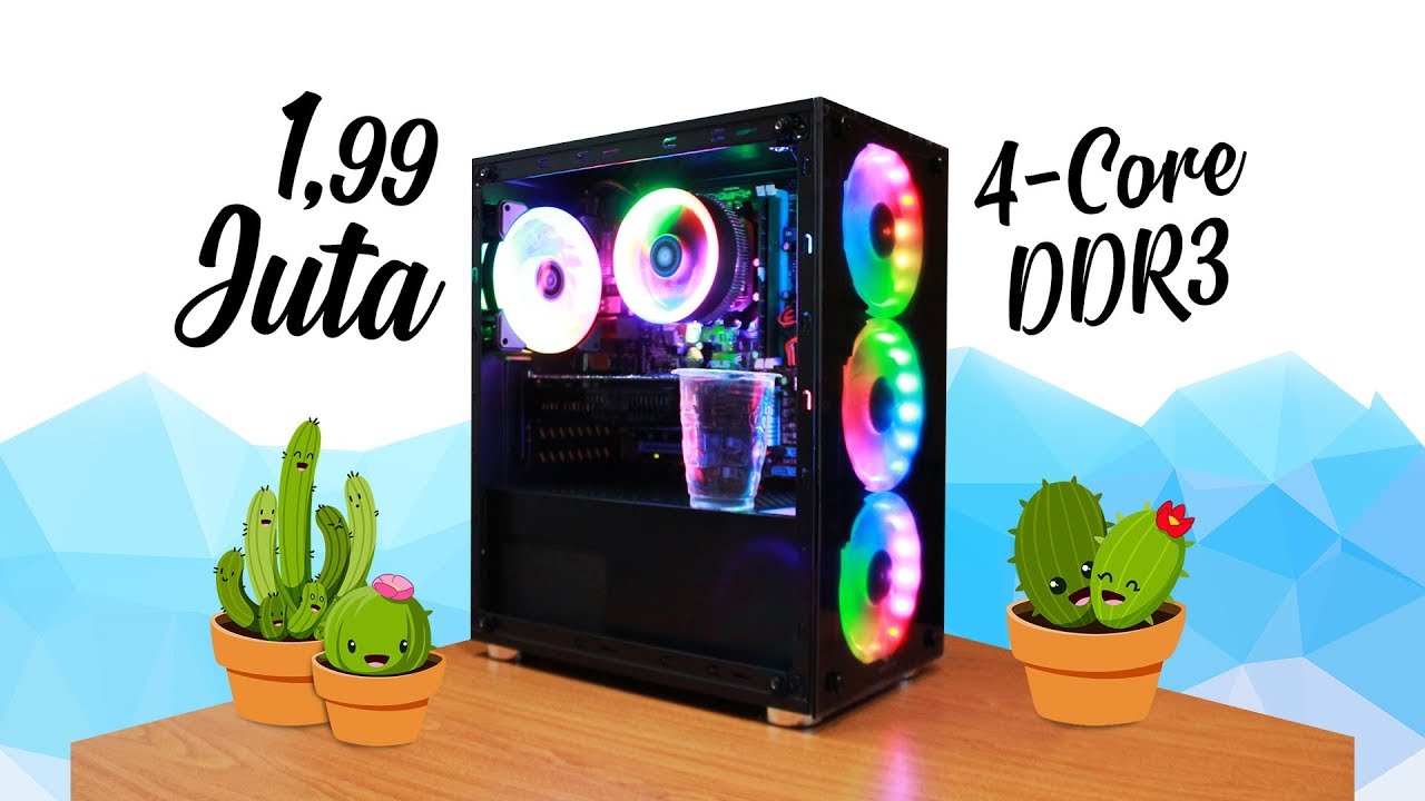 Rakit PC Gaming 2 Juta Full RGB - AMD 4 Core DDR3 - YouTube