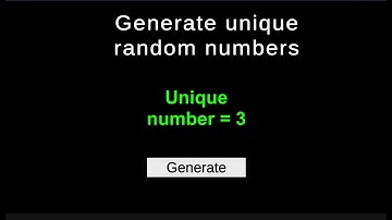 Generate unique random numbers in unity easy tutorial