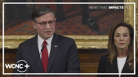 House Speaker Mike Johnson addresses reporters as federal shutdown continues