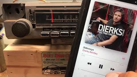 1966 Plymouth Valiant AM Radio converted to AM FM & AUX input.