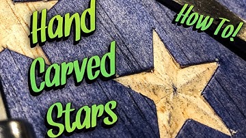How To Hand Carve Stars in a Wooden Flag with a Chisel (step by step)