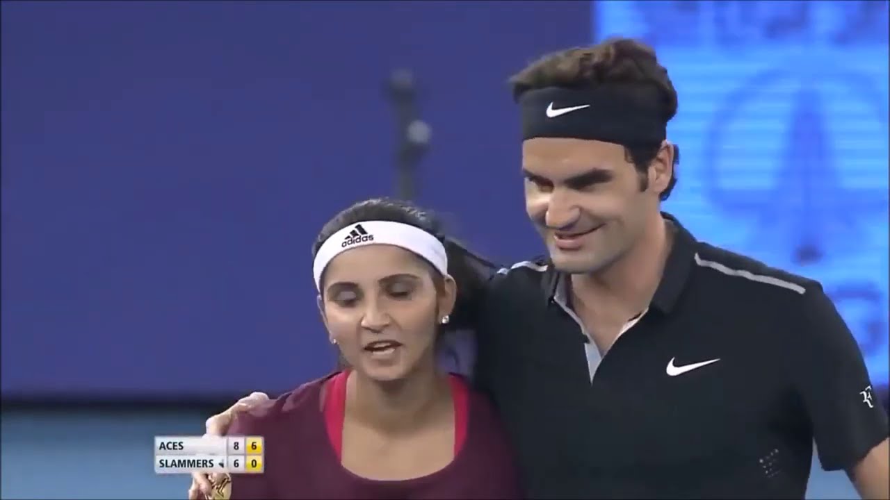 Best Tennis match of Sania Mirza & Roger Federer Mixed Double - YouTube