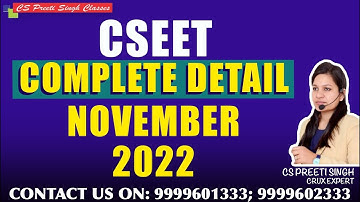 CSEET Nov 2022 Complete Guide I How to Prepare CSEET Nov 2022 I Full Detail About CSEET Course