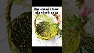 A hand-woven willow basket #folkart #handmade