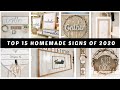 TOP 15 HOMEMADE SIGNS OF 2020 | NOT JUST DOLLAR TREE DIYS | HIGH END | BUDGET FRIENDLY HOME DECOR