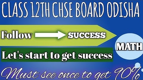 How score good marks in 12th Chse odisha 2024|Math|Planning To Score 90%  In chse Board Odisha 2024|