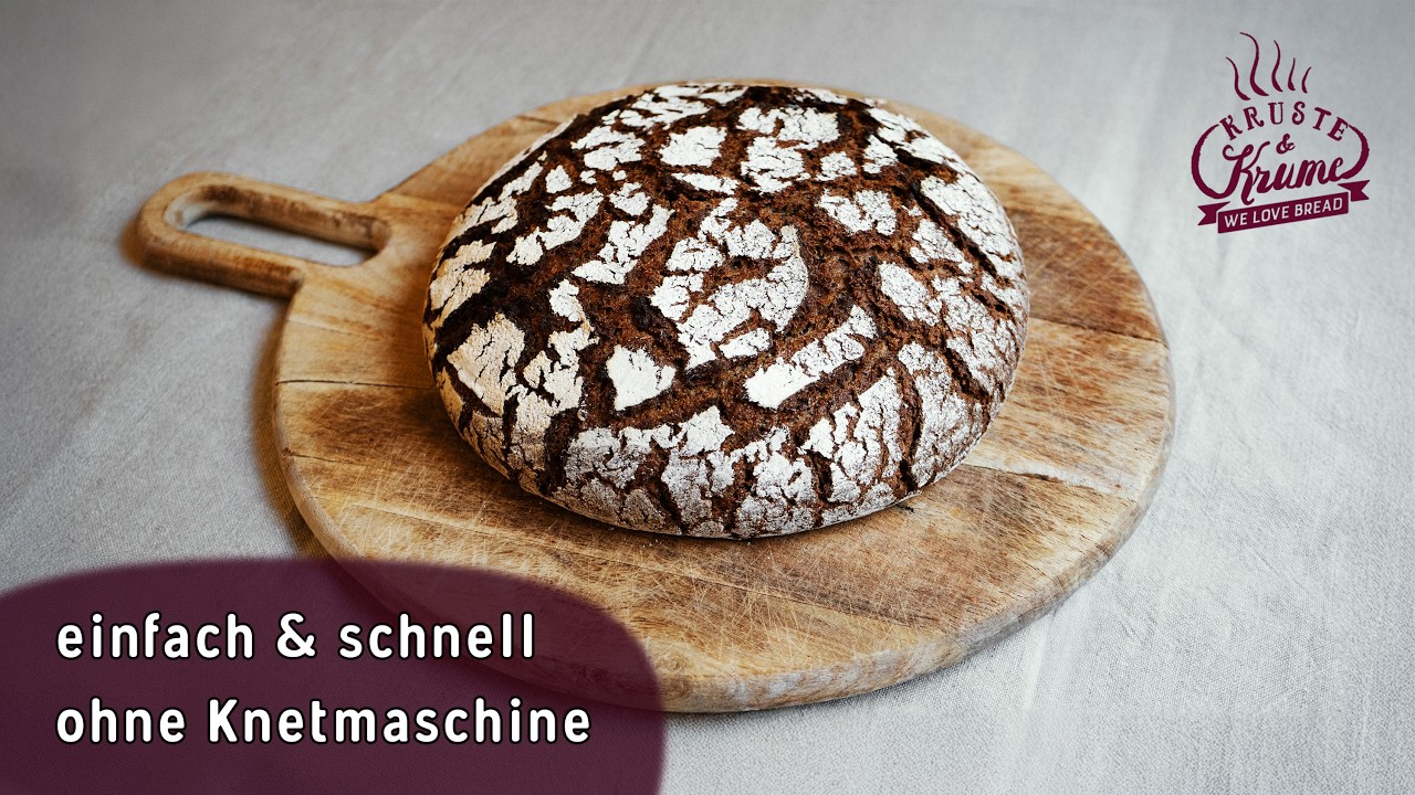 Roggenvollkornbrot mit Sauerteig - einfaches 2kg Brot selber backen (saftig & gelingsicher)