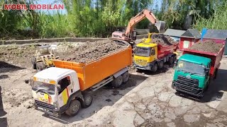 Rc Handmade Truk Tronton Panjang Fuso 220PS, Dump Truck Hino 500 Ud Quester Oleng Jatuh Terguling