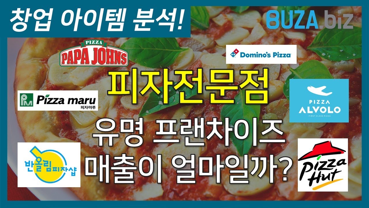 연매출이 7억?? 유명 피자 프랜차이즈들 얼마나 벌까? (ft.피자전문점 창업아이템 집중분석!!!)