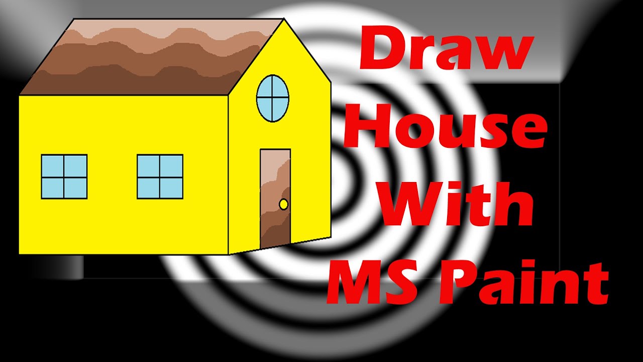 Draw House With MS Paint By Computer Gyan How to drawing in ms paint