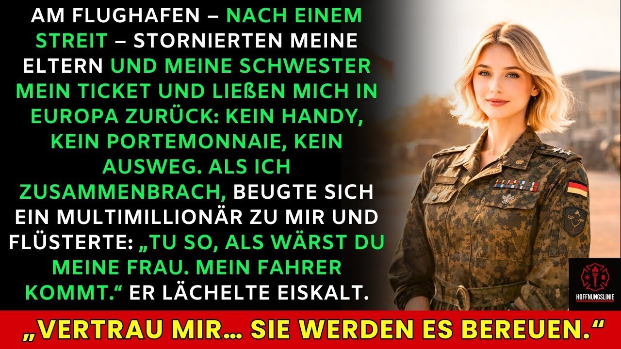 Am Flughafen verlassen – ein Milliardär flüstert: „Vertrau mir… sie werden es bereuen!“