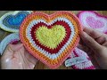 Crochet Big Multicolored Heart Applique Part 1