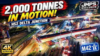 2,000 TONNES OVER THE M42! 🚧 HS2 FINAL VIADUCTS MOVED BY SPMTs | Delta Junction 4K