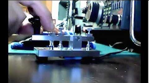 CW QSO Using GHD Straight key GT705A, 40m band  with JN6ILN 수동전건 전신교신