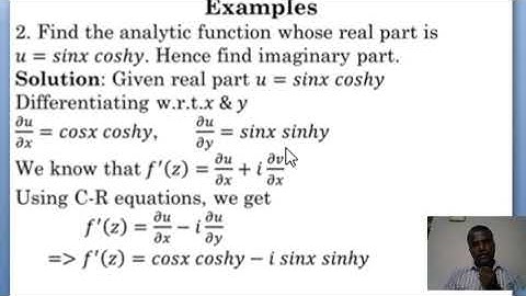 12-construction of analytic function when real part is given