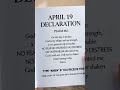 declare this boldly over your life today. #declaration #dailyprayer #youtubeshorts #dailyshorts