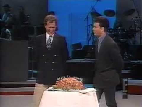 Late Night with David Letterman 8th Anniversary (NBC): Tom Hanks Cocktail Weiner Challenge