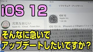 Apple iOS12　特に困ってなければバグとか様子見しないの？