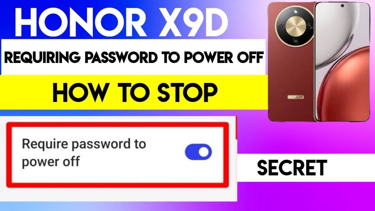 Honor X9d: как прекратить запрос пароля для выключения (полное руководство) 