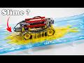 Challenge LEGO Car Crawling Through Slime on Nylon Bridge | Smart Lego