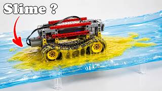 Challenge LEGO Car Crawling Through Slime on Nylon Bridge | Smart Lego