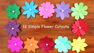 12 Simple and Attractive Paper Flower Shapes | DIY paper flower making ideas
