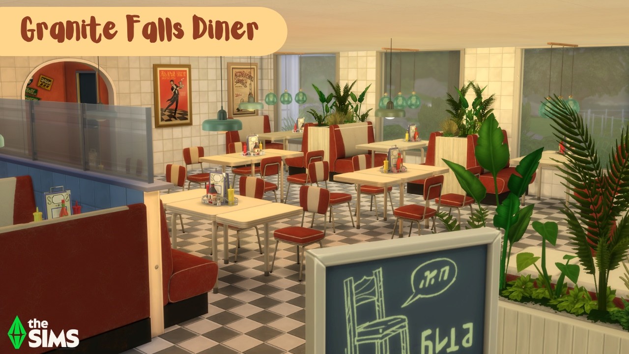 Realistic 80's Style Diner 🥤🍔 || The Sims 4 Speed Build