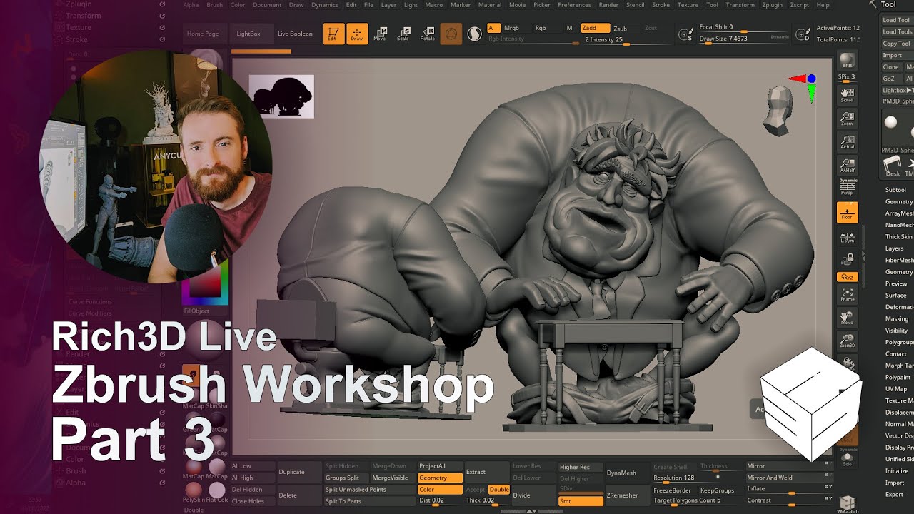 live streaming zbrush