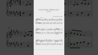 Nana Nene Theme Song Sheet Music #shorts #short #shortvideo #shortsvideo #shortsfeed #tiktok #piano