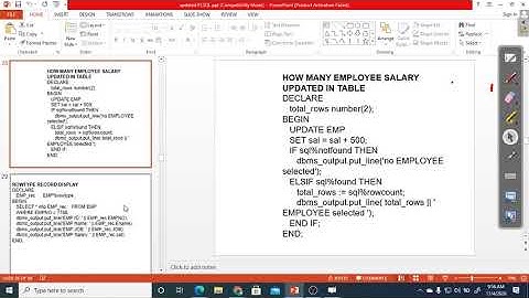 Lecture 2.23 | PLSQL| Difference between select statement and cursor Program | Dr. Pushpa Choudhary