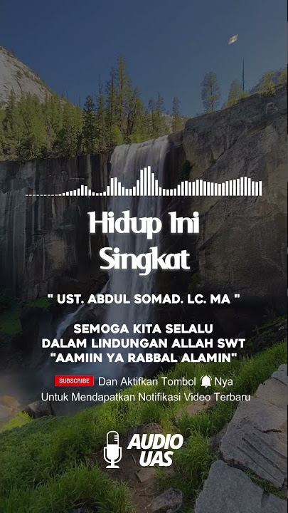 Ceramah Pendek Ustadz Abdul Somad, Hidup Ini Singkat #Shorts | Audio UAS