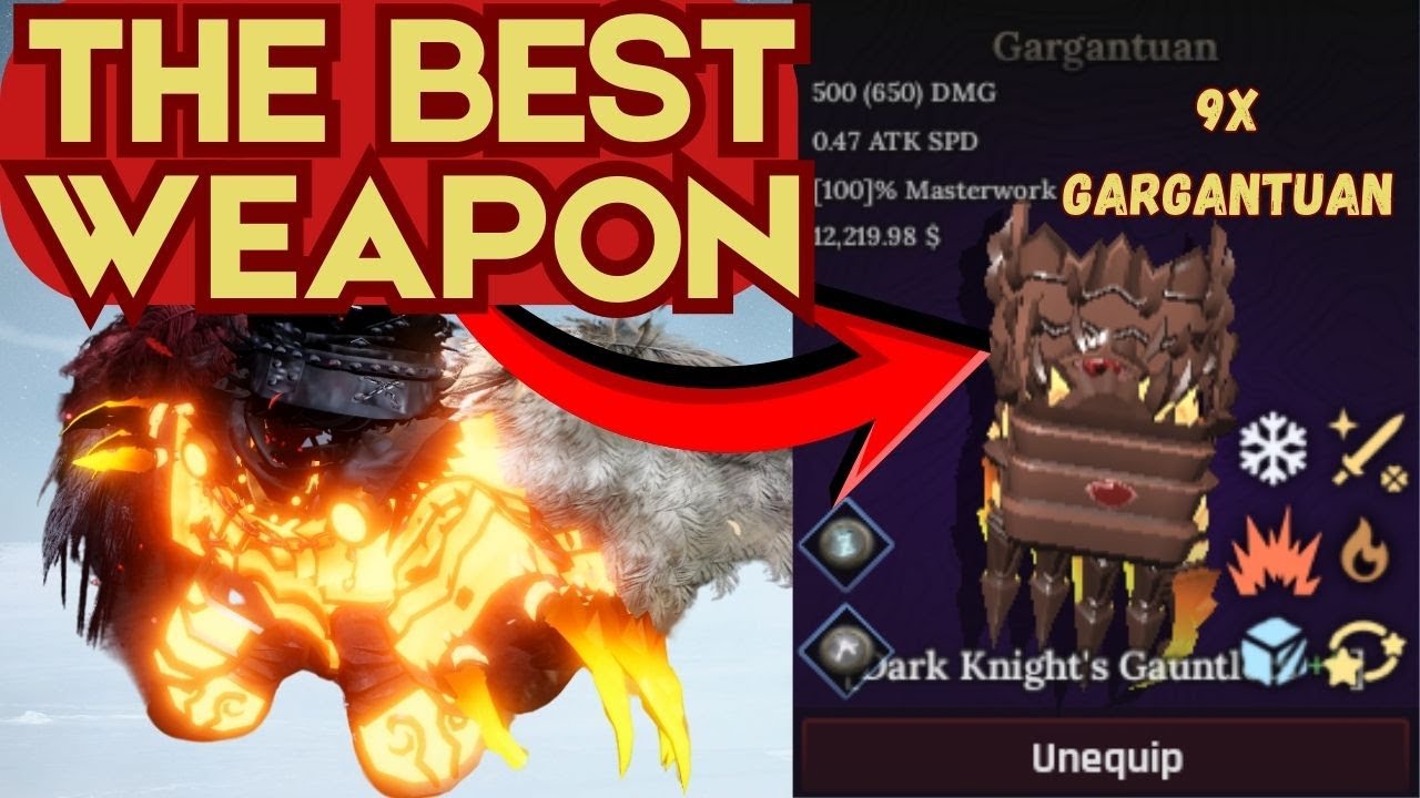 Forging GARGANTUAN DARK KNIGHT'S GAUNTLET (the best dps weapon in game) The Forge 