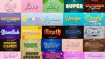 200+ 3D Text Effect Generator PSD Photoshop Tutorial Part 5