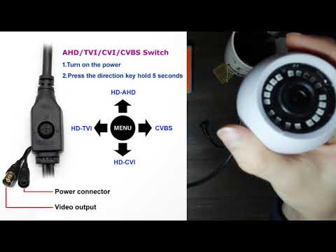 Видео: Переключение камеры CVBS/AHD/TVI без OSD