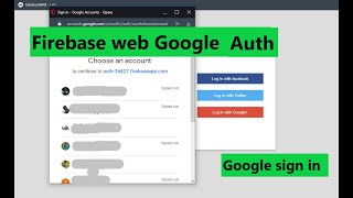 Firebase web google log in  firebase authentication google sign in