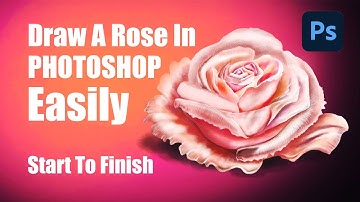 How to draw a Rose (Photoshop Drawing Tutorial) #tutorialphotoshop #photoshopdrawing #photoshopart