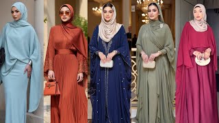 Elegant And Modest Muslim Hijab Fashion Outfitsmodest Muslimah Islamic Clothingmuslim Eid Outfits 