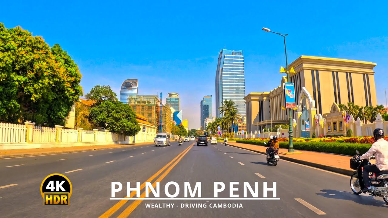 Russian Boulevard - Phsar Thom Thmey (Kampuchea Krom) | ផ្លូវសហព័ន្ធរុស្សុី ឆ្ពោះទៅផ្សារធំថ្មី​ | 4K
