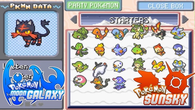 Pokemon Sun Sky and Moon Galaxy - Gameboy Advance ROMs Hack - Download