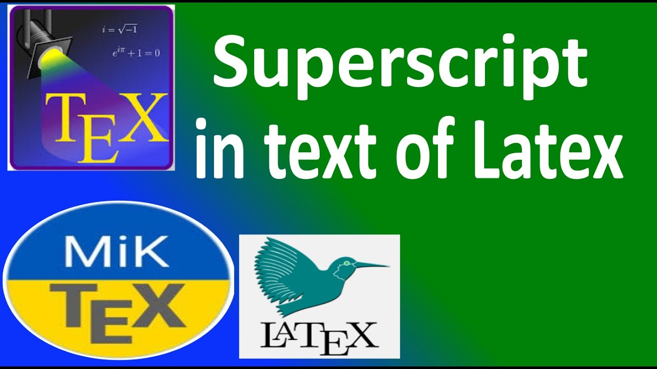 How to write superscript in text of Latex - YouTube