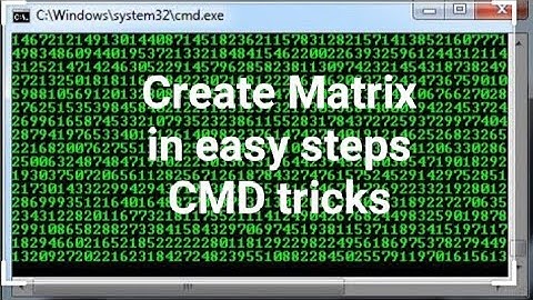 Create MATRIX effect in PC (harmless)