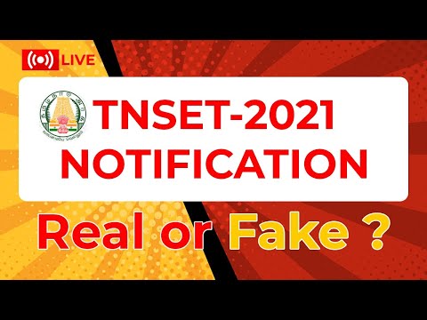 TNSET 2021 Notification - Fake or Real ?