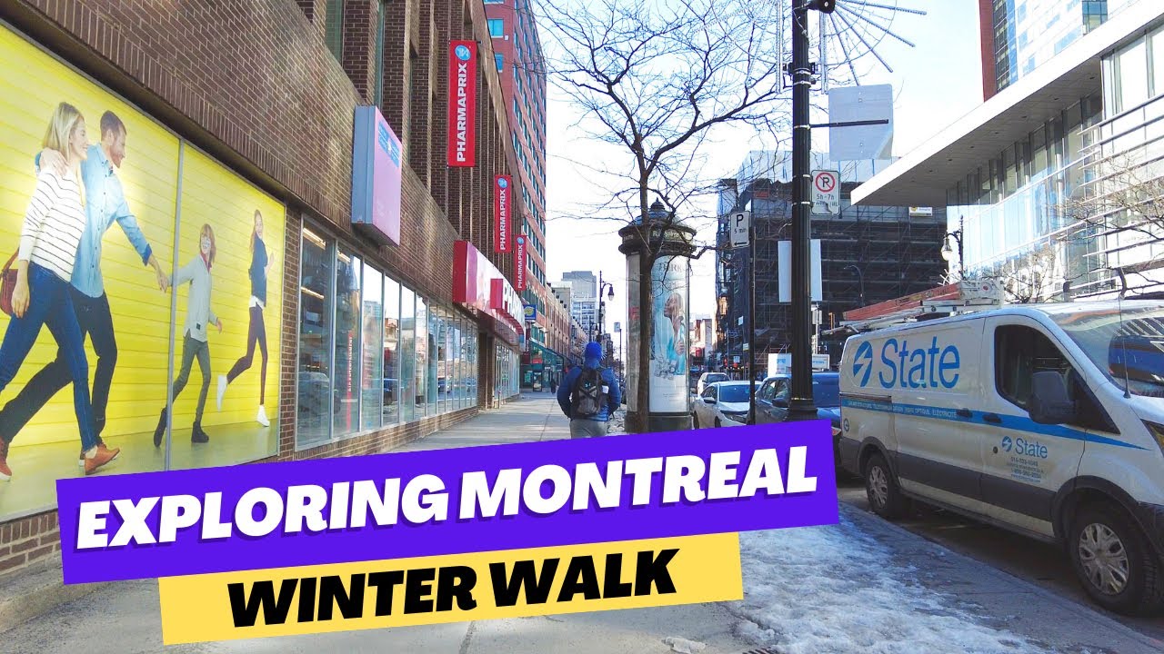 Winter Walk in Downtown Montreal [4K] 