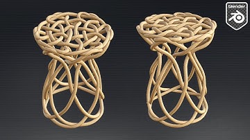 Blender Tutorial - Wicker Barstool with Curve Knots