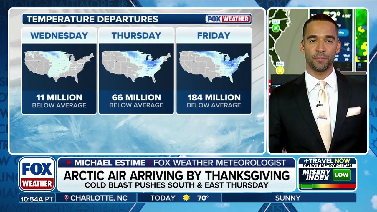 Cold Blast Ahead Of Thanksgiving In The U.S. - YouTube